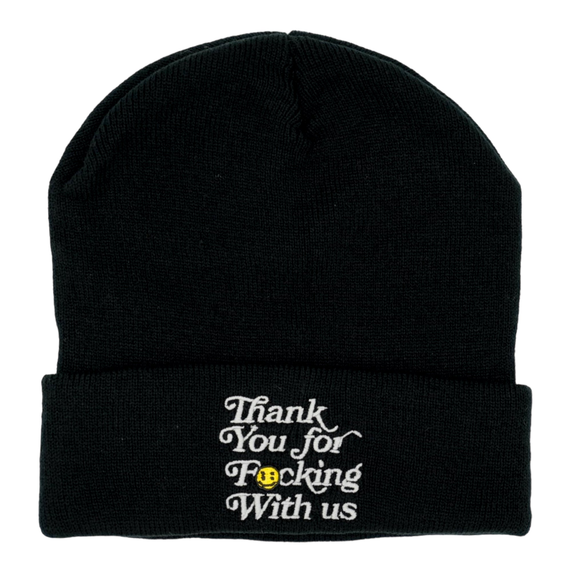 MUKA - THANK YOU FOR FUCKING WITH US BEANIE - BLACK