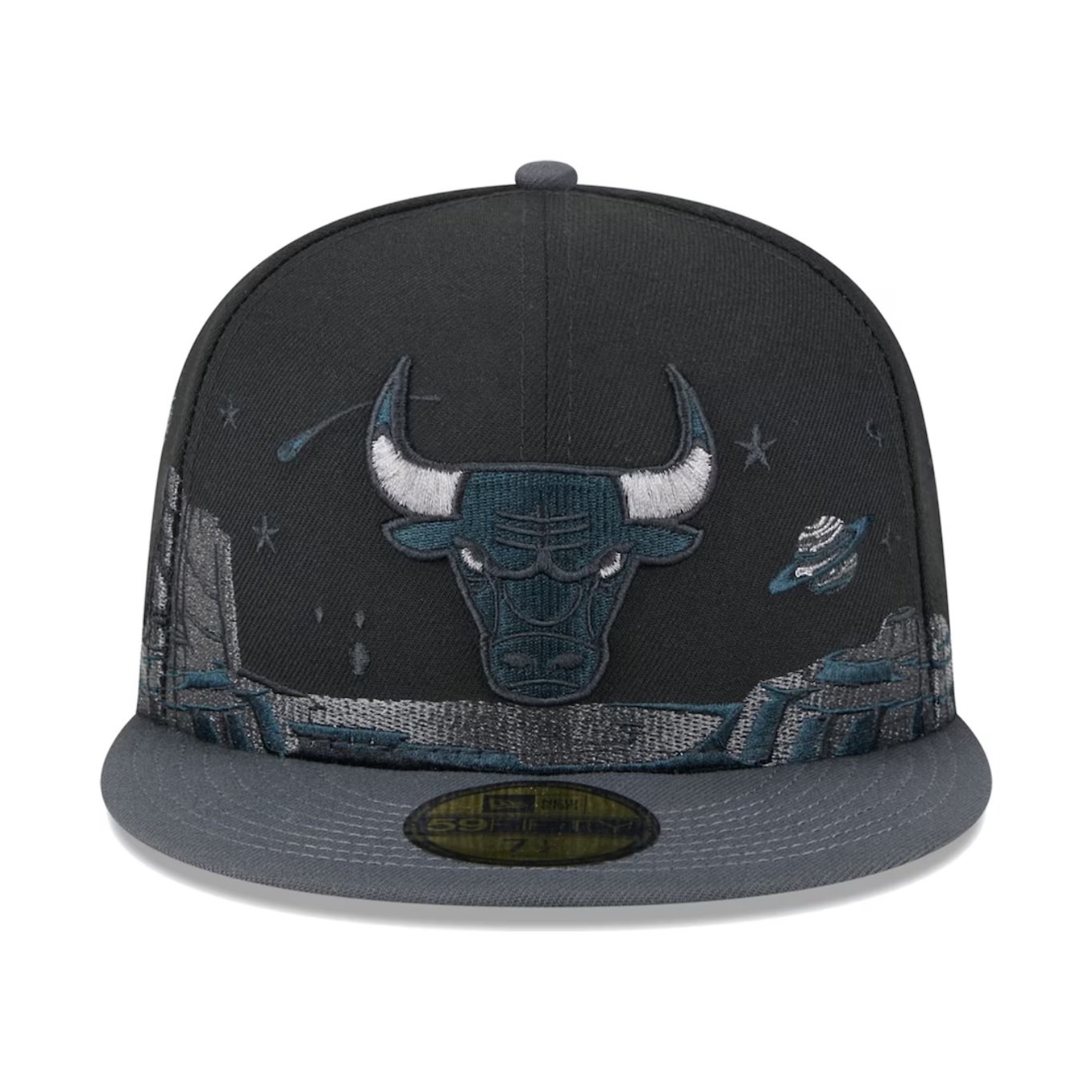New Era - Men&#39;s Chicago Bulls New Era Black Planetary Tonal 59FIFTY Fitted Hat