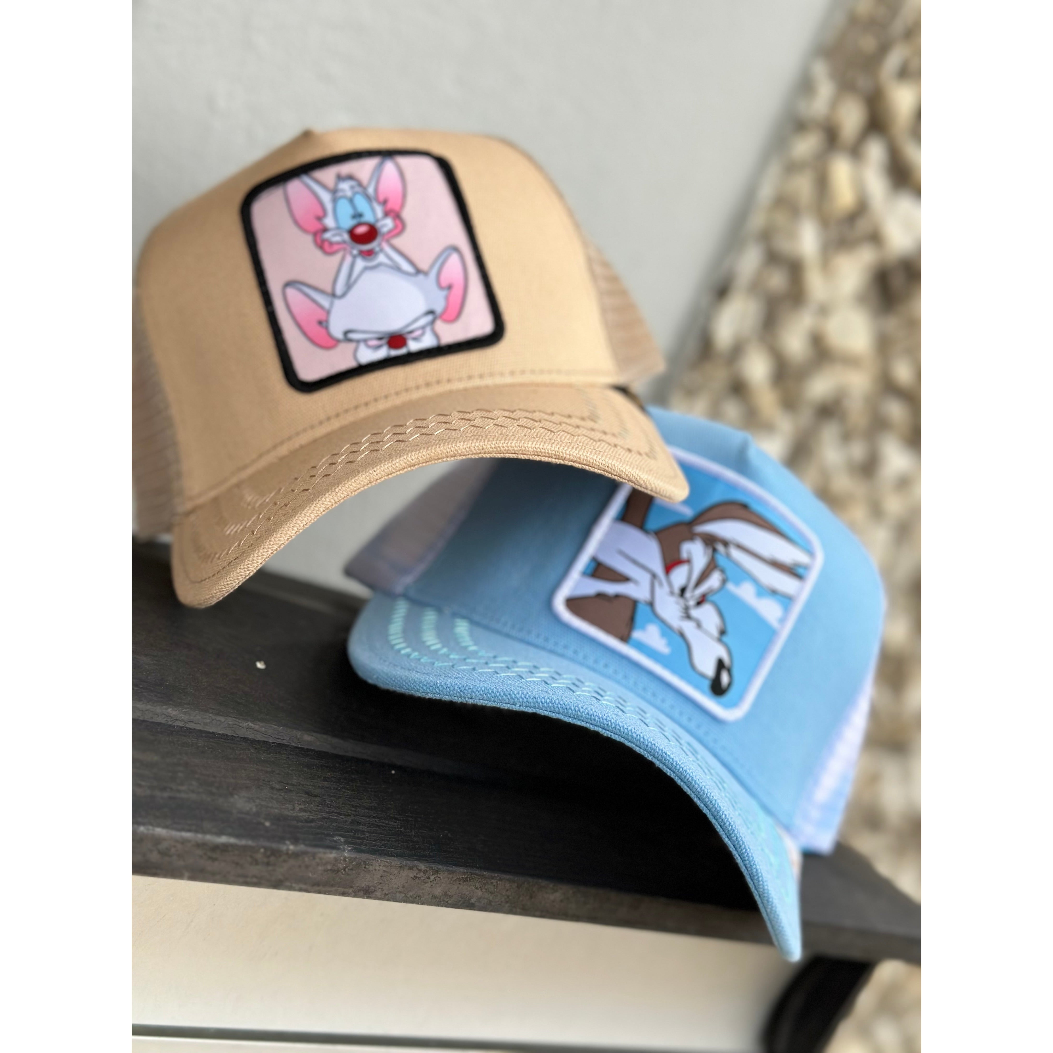 GOLD STAR-&quot;WILE E COYOTE&quot; TRUCKER HAT - BLUE/WHITE