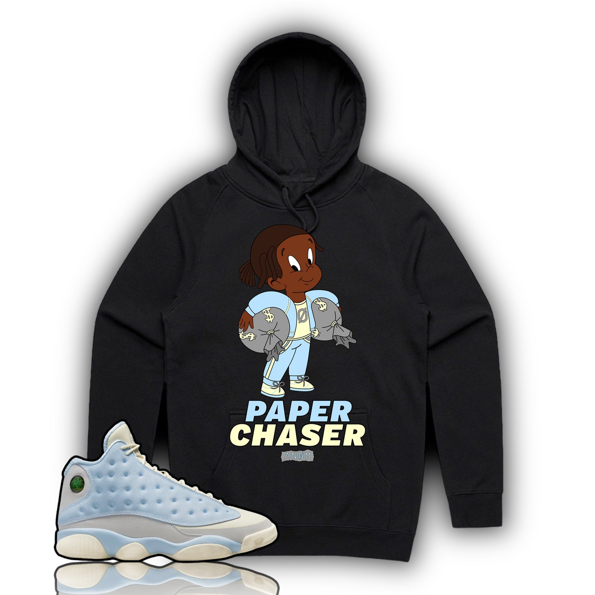 PAPER CHASER HOODIE-J12 X SOLEFLY TIE/BCK