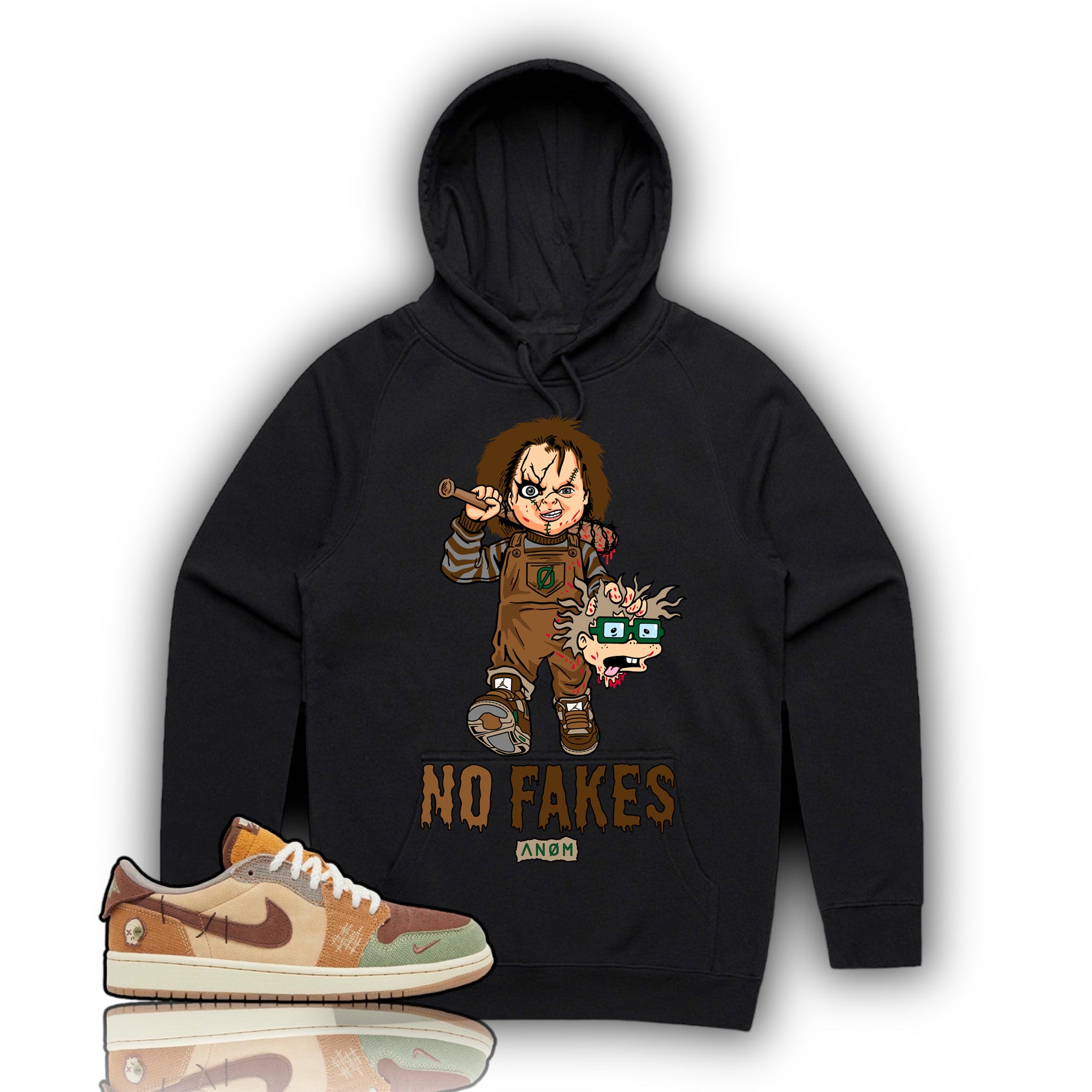 CHUCKY NO FAKES HOODIE-J1 LOW X ZION TIE/BCK
