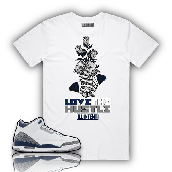 LOVE THE HUSTLE TEE-J3 MIDNIGHT NAVY