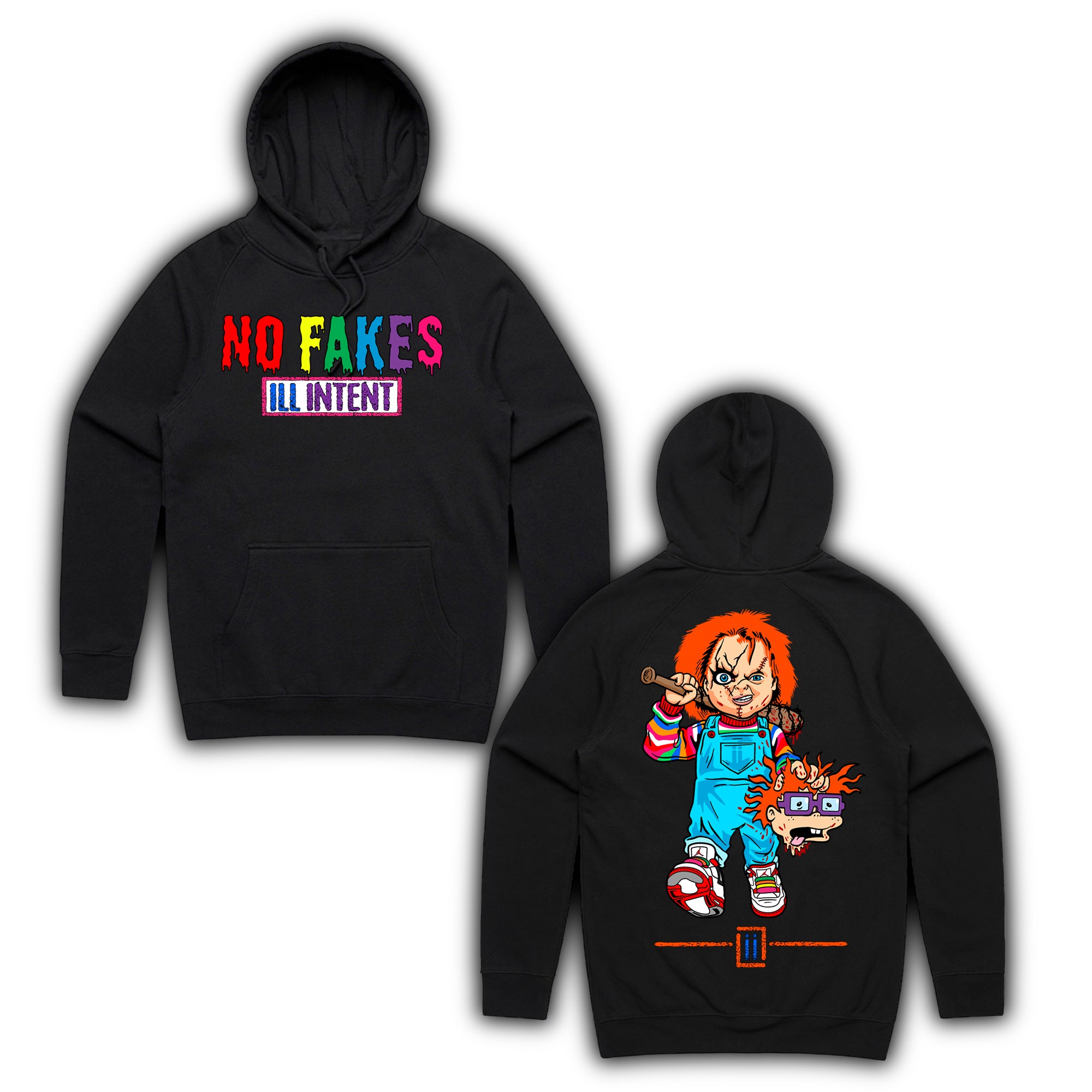 CLASSIC CHUCKY NO FAKES-HOODIE FRNT&amp;BACK