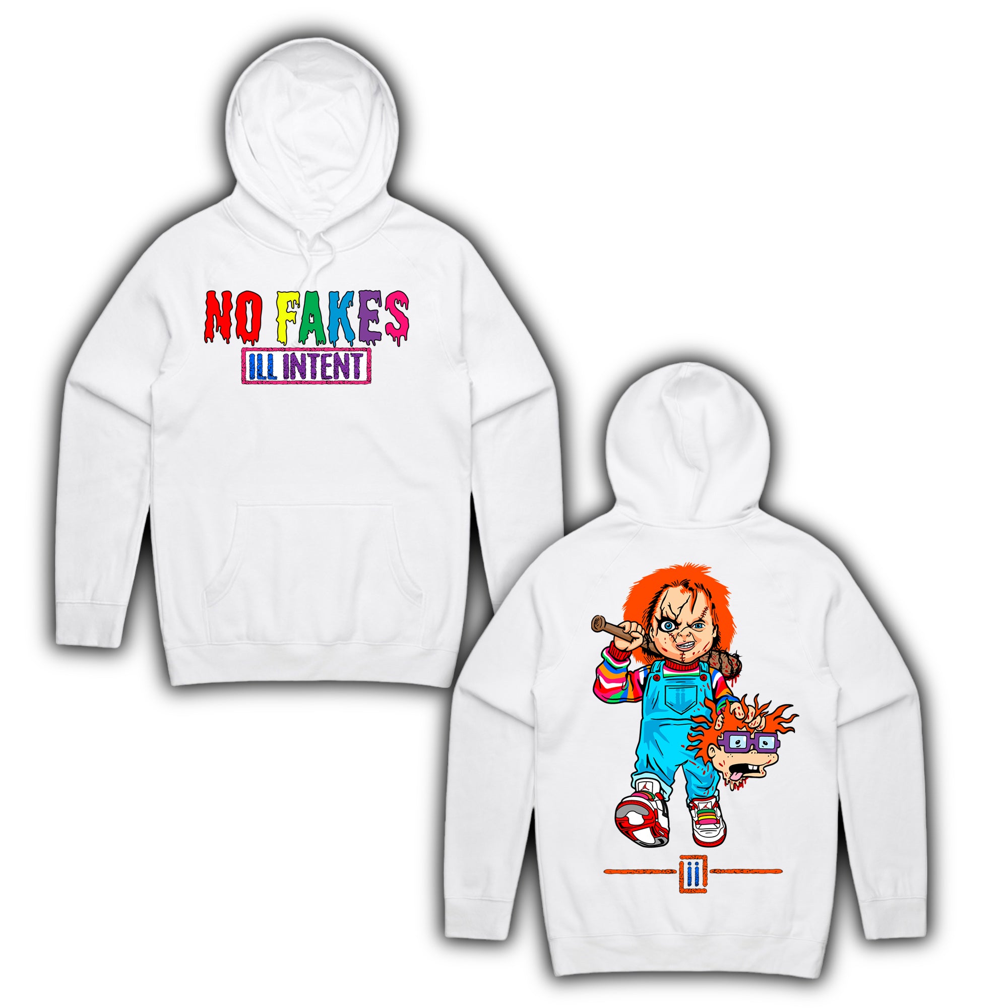 CLASSIC CHUCKY NO FAKES-HOODIE FRNT&amp;BACK