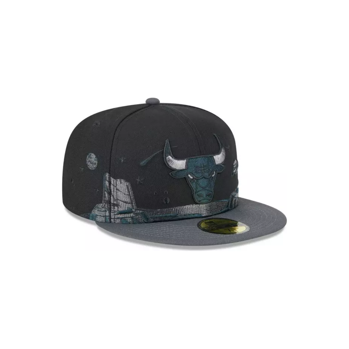 New Era - Men&#39;s Chicago Bulls New Era Black Planetary Tonal 59FIFTY Fitted Hat