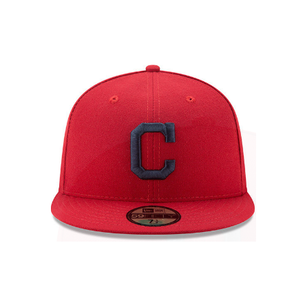 New Era MLB Cleverland and Indians ALTERNATIVE Fitted Hat - Red
