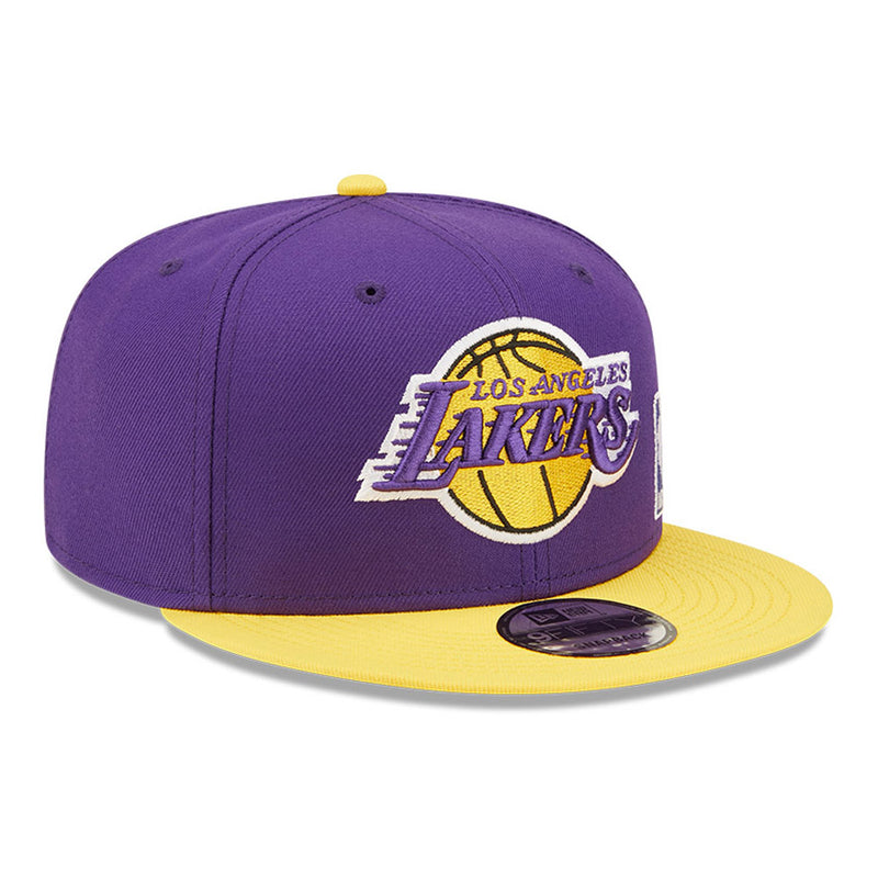 NEW ERA - LA Lakers NBA Black Letter Arch Purple 9FIFTY Snapback Cap - PURPLE/YELLOW/GREEN