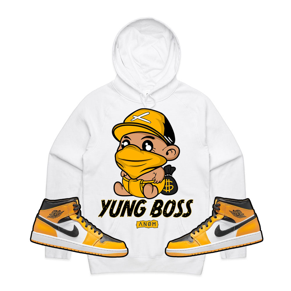 YUNG BOSS HOODIE-J1 MID TAXI TIE BACK