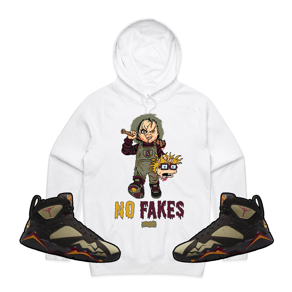 CHUCKY NO FAKES HOODIE-J7 OLIVE TIE BACK