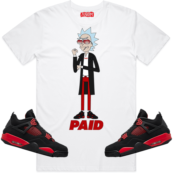 “PAID TEE" J4 RED THUNDER TIE BACK