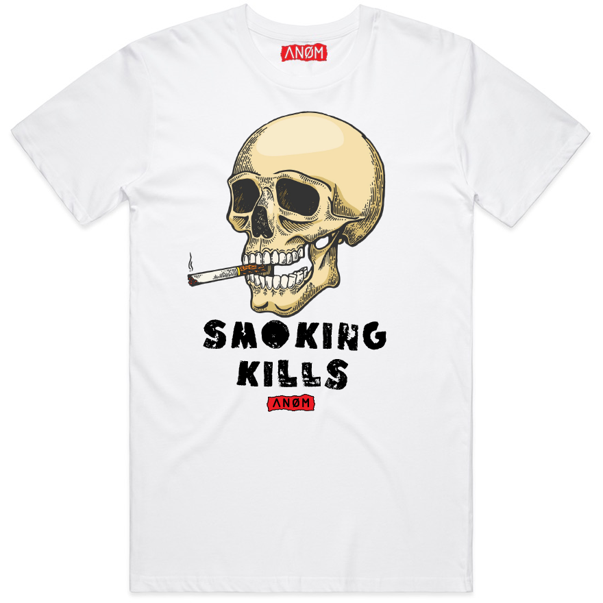 SMOKING KILLS TEE-WHT