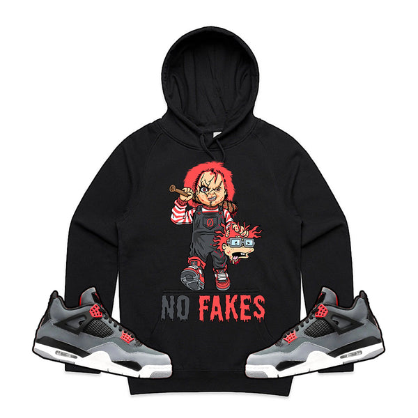 CHUCKY NO FAKES HOODIE-J4 INFRARED TIE BACK