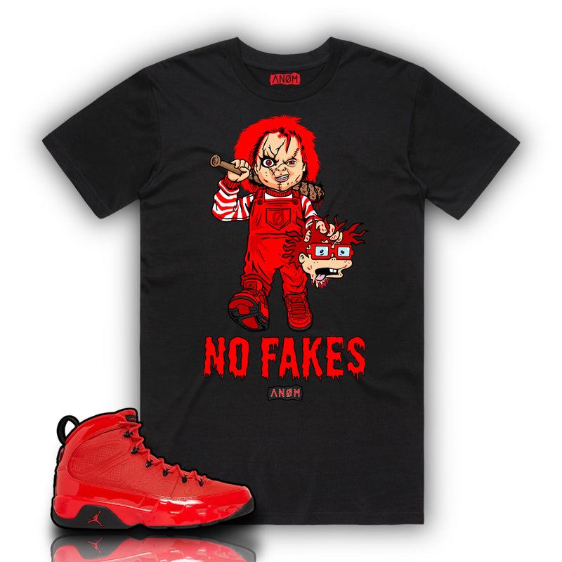 CHUCKY NO FAKES TEE-J9 CHILE RED TIE BACK