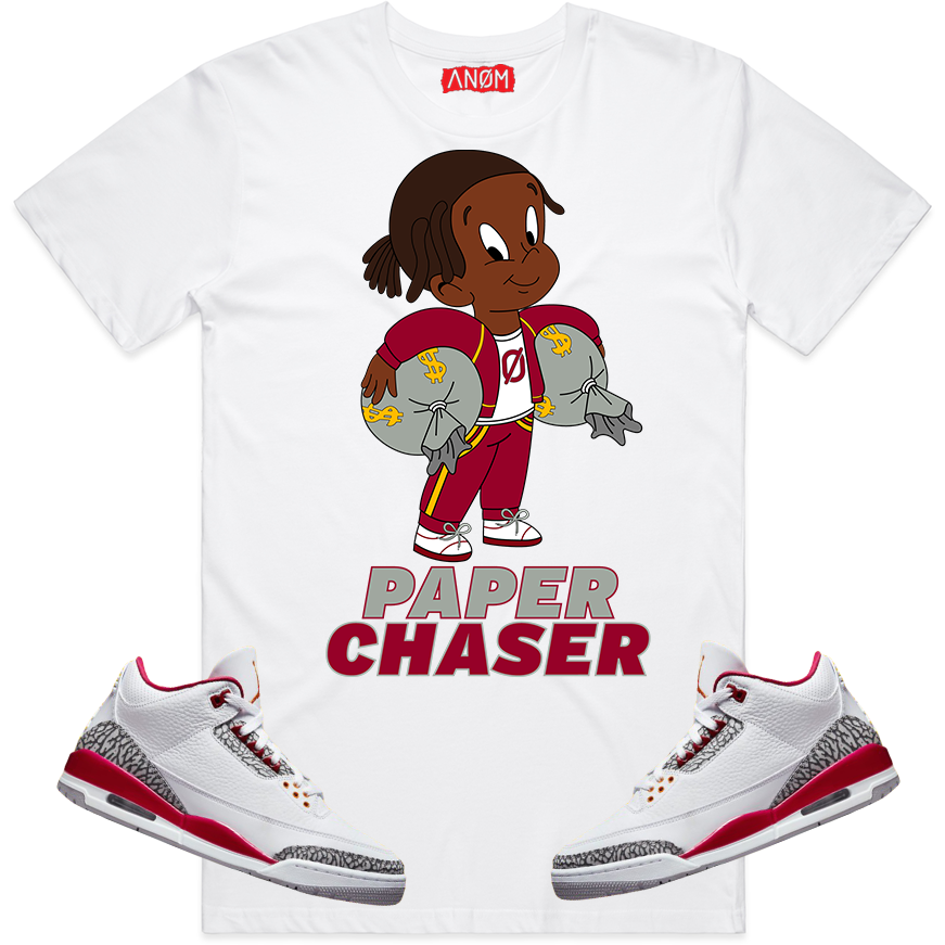 &quot;PAPER CHASER TEE&quot; J3 CARDINAL TIE BACK
