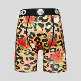 PSD - MEN'S Cheetah Trip Animal Print Floral Athletic Boxers