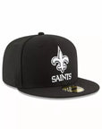 NEW ORLEANS SAINTS BLACK & WHITE 59FIFTY FITTED