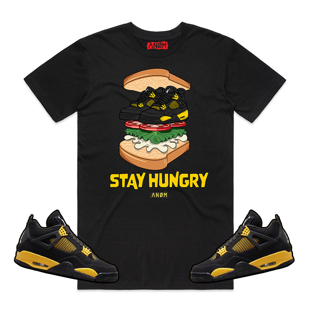 STAY HUNGRY TEE-J4 THUNDER TIE BACK