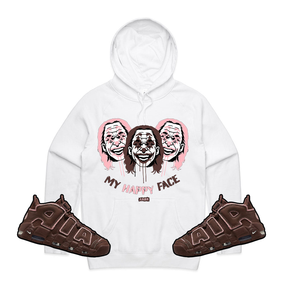 MY HAPPY FACE HOODIE-AIR UPTEMPO VALENTINES TIE BACK