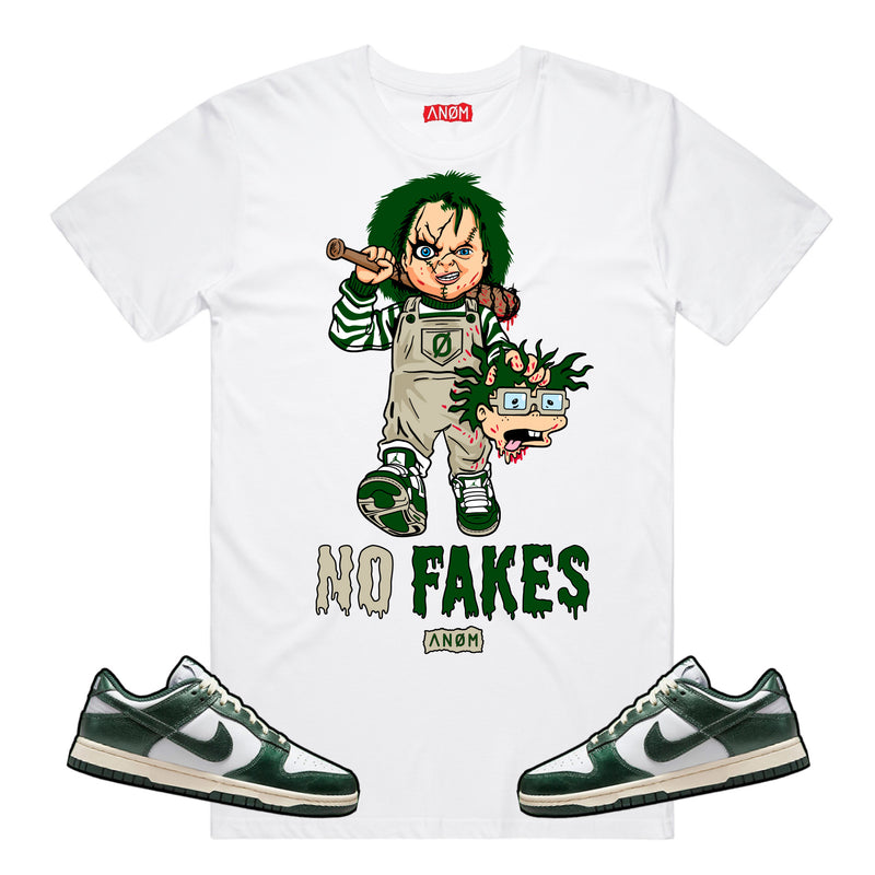 CHUCKY NO FAKES TEE-VNTG GRN DUNKS TIE BACK
