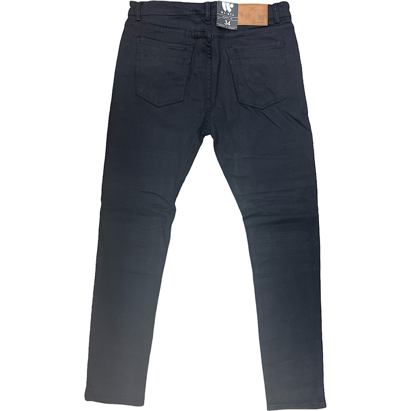 MENS WAIMEA STRAIGHT BLACK ZIPPER JEANS
