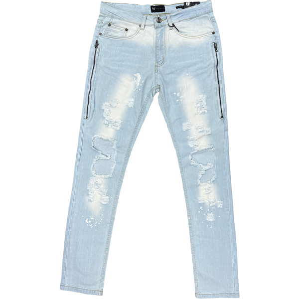 MENS WAIMEA LIGHT BLUE STONE WASH JEANS