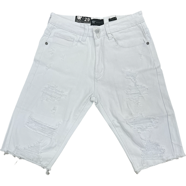 MENS WAIMEA WHITE RIP CUT SHORTS