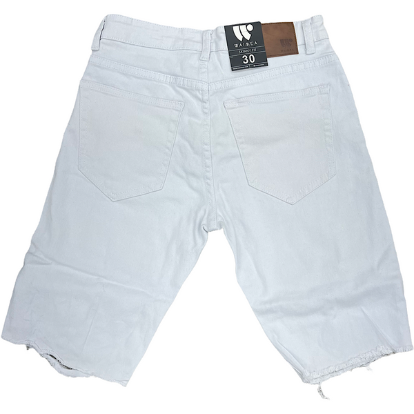 MENS WAIMEA WHITE RIP CUT SHORTS