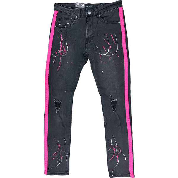 MENS WAIMEA PAINT DROP STRIPE JEANS
