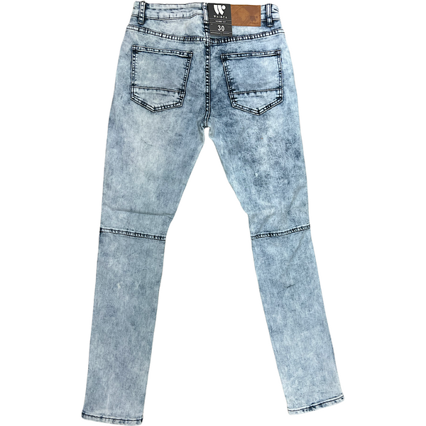 MENS WAIMEA BLUE WASH ZIPPER SIDE JEANS