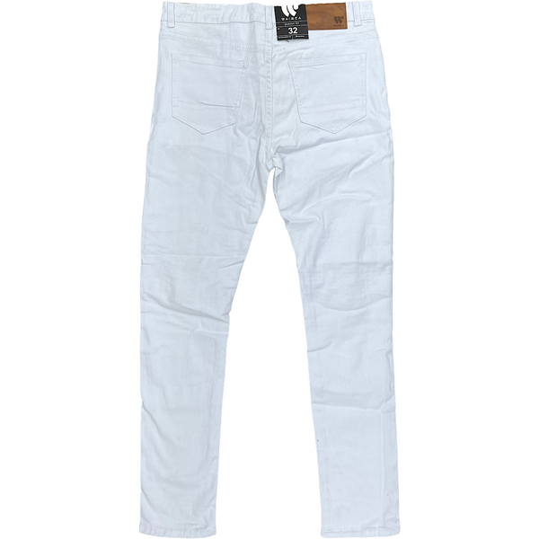 MENS WAIMEA WHITE RIPPED JEANS