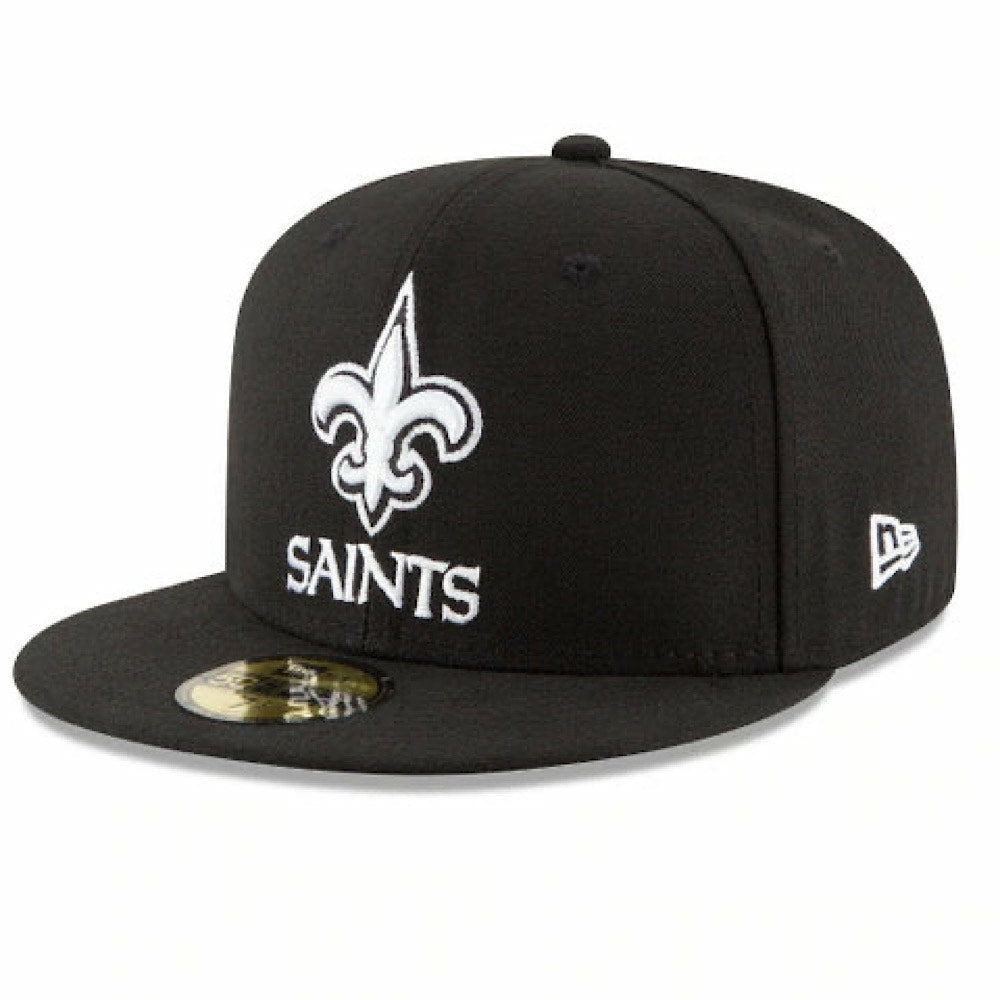 NEW ORLEANS SAINTS BLACK &amp; WHITE 59FIFTY FITTED