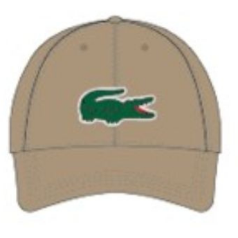 Lacoste - Big Croc' twill leatherstrap cap