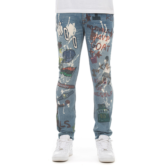 AKOO - MEN'S STRETCH DENIM 5 PKT JEANS