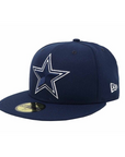 New Era 59Fifty Hat NFL Dallas Cowboys GCP Mens Blue On Field Big Size 5950 Cap