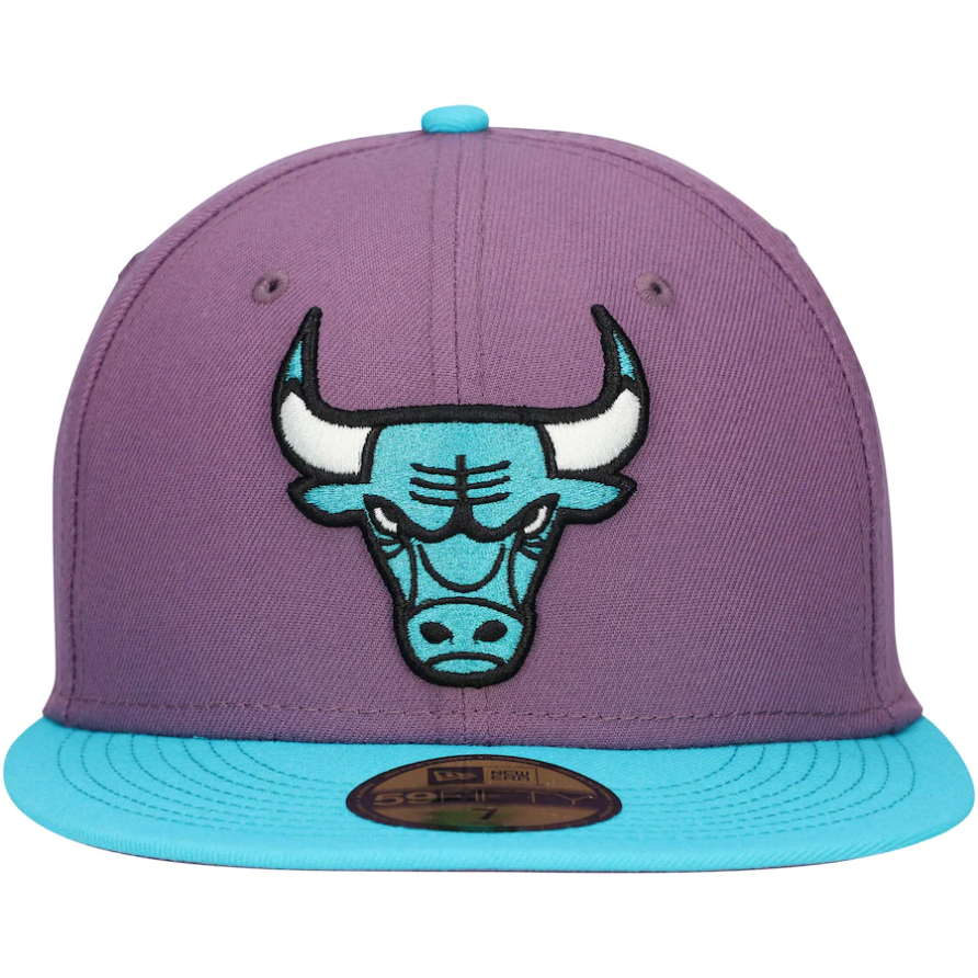 New Era - Men&#39;s Chicago Bulls Purple/Teal Two-Tone Color Pack 59FIFTY Fitted Hat