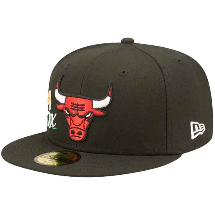 New Era Mens NBA Chicago Bulls 59Fifty Fitted Hat 60243461 Black, Grey Undervisor