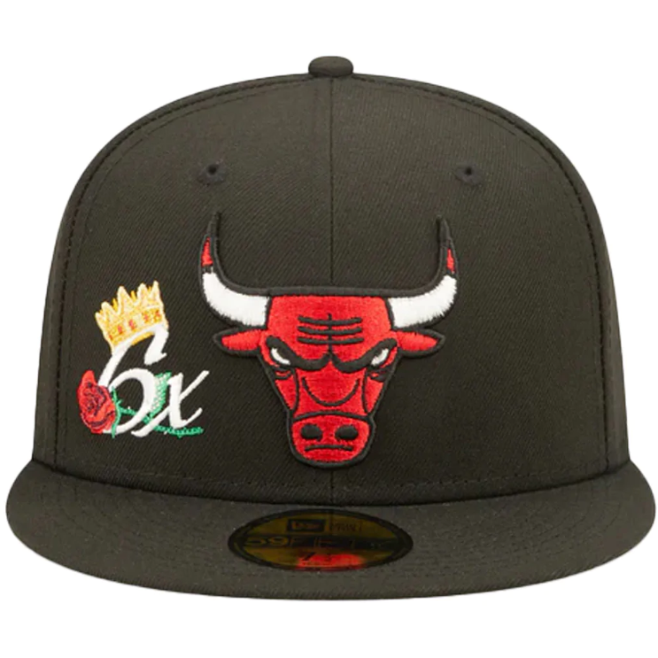 New Era Mens NBA Chicago Bulls 59Fifty Fitted Hat 60243461 Black, Grey Undervisor
