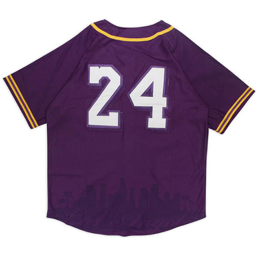 HEADGEAR CLASSICS - CRENSHAW KOBE PURPLE 24 BASEBALL JERSEY