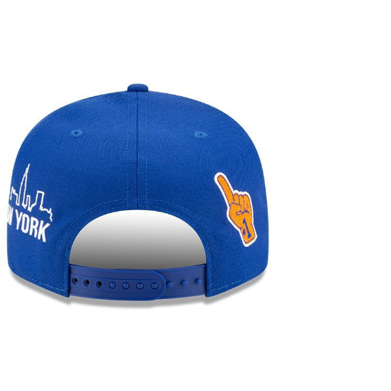 New Era -Men&#39;s New York Knicks NBA Finals Icon 9/50 Snapback Hat - Royal Blue