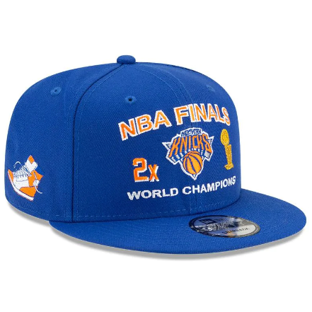 New Era -Men&#39;s New York Knicks NBA Finals Icon 9/50 Snapback Hat - Royal Blue