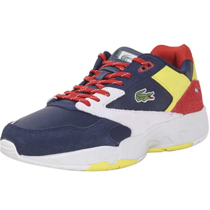 Lacoste - Men's White Lace Up Running Sneakers