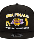 New Era - 9Fifty NBA Los Angeles Lakers Finals Icon Black Snapback Hat - BLACK/GREY