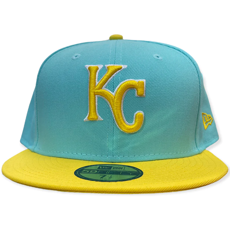 NEW ERA KANSAS CITY ROYALS 2TONE COLOR PACK 59FIFTY FITTED - TURQ/YELLOW