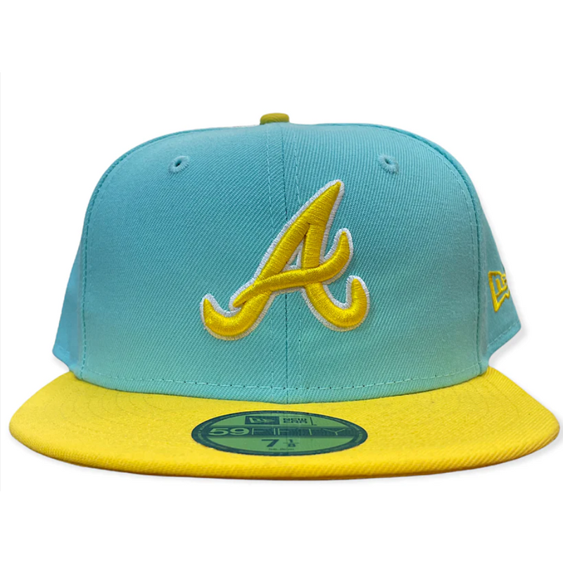 NEW ERA ATLANTA BRAVES 2TONE COLOR PACK 59FIFTY FITTED - TEAL/YELLOW