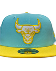 NEW ERA - CHICAGO BULLS 2TONE COLOR PACK 59FIFTY FITTED - TURQ/YELLOW