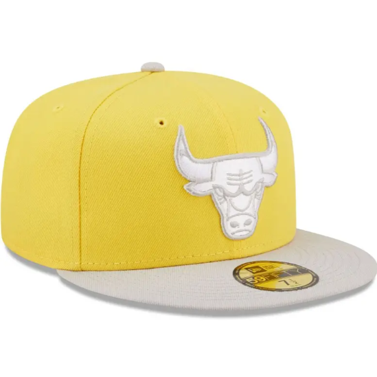 New Era - MenYellow/Gray Chicago Bulls Color Pack 59FIFTY Fitted Hat