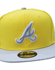 New Era - Atlanta Braves Spring Two-Tone 9FIFTY Snapback Hat - Yellow/Grey