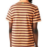 Lacoste - Men's Regular Fit Lettered Striped Cotton Polo Shirt