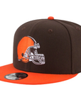 New Era - 9Fifty NFL Cleveland Browns Basic 2-Tone Snapback Hat - BROWN/ORANGE