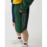 LACOSTE - MEN'S BRANDED COTTON FLEECE BLEND SHORTS